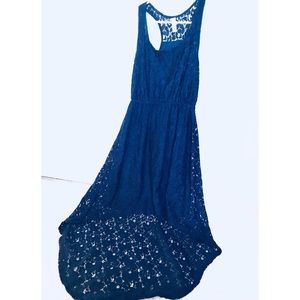 Lace Azul High Low Racerback Homecoming Dress
